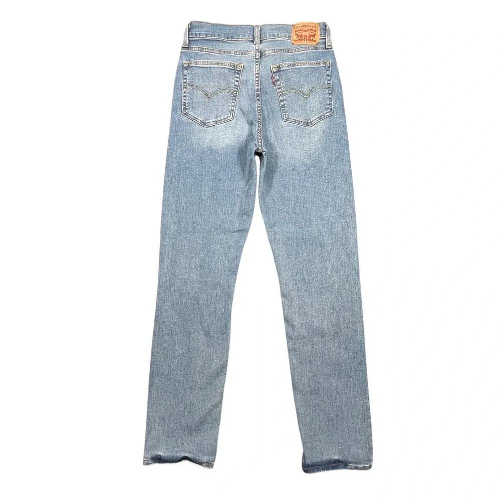 Levi Blue 724 High Rise Straight Distressed Jeans Women 29